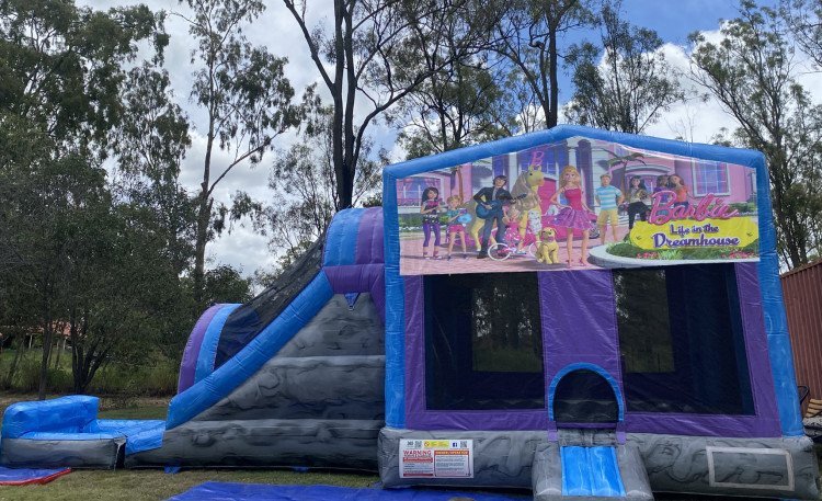 Barbie Jumping Castle with Waterslide