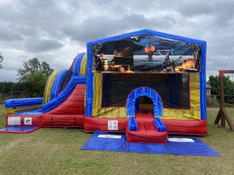 Pirate Jumping Castle with Waterslide