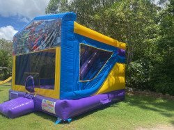 Superhero Girls Jumping Castle with Waterslide