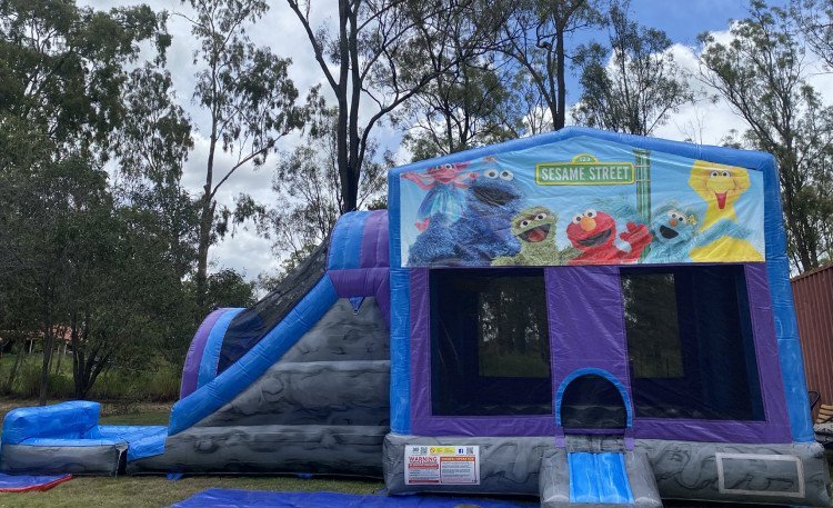 Sesame Street Jumping Castle with Waterslide