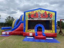 Ninja Jumping Castle with External Dry Slide