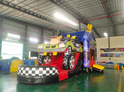 Monster20Truck20Castle20 20side 1733447133 3d Monster Truck Jumping Castle with External DRY Slide