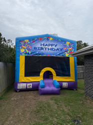 Happy Birthday Jumping Castle with External Dry Slide