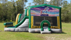 Unicorn Jumping Castle with External Dry Slide